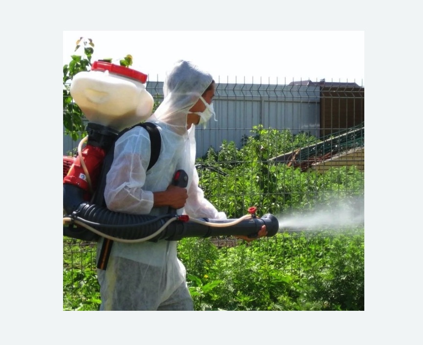 Акарицидная обработка территории в Нижегородском районе Москвы